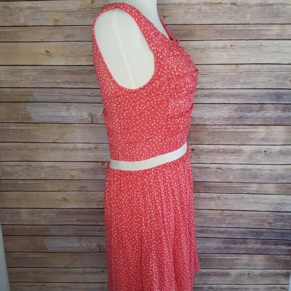 Anthropologie Post Mark Polka Dot Ruffle Dress - Picture 3 of 7